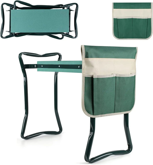Upgraded Folding Garden Kneeler & Seat – Portable Garden Bench with EVA Foam Kneeling Pad for Outdoor Use