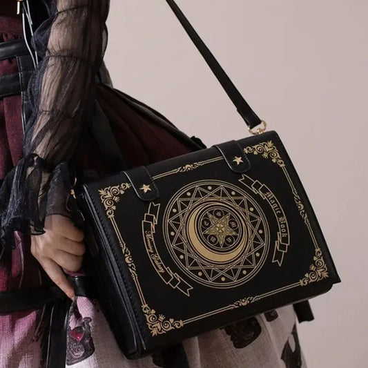 Y2K Korean Gothic Square Black Shoulder Bag - Harajuku Vintage Aesthetic Purses, Luxury Designer Handbag & Messenger Tote for Women