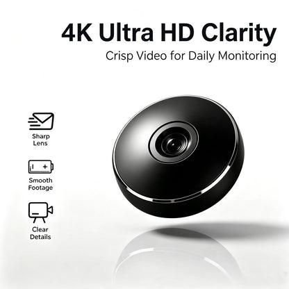 Mini HD WiFi Security Camera - Wireless Portable Monitor with IR Night Vision & Remote Viewing