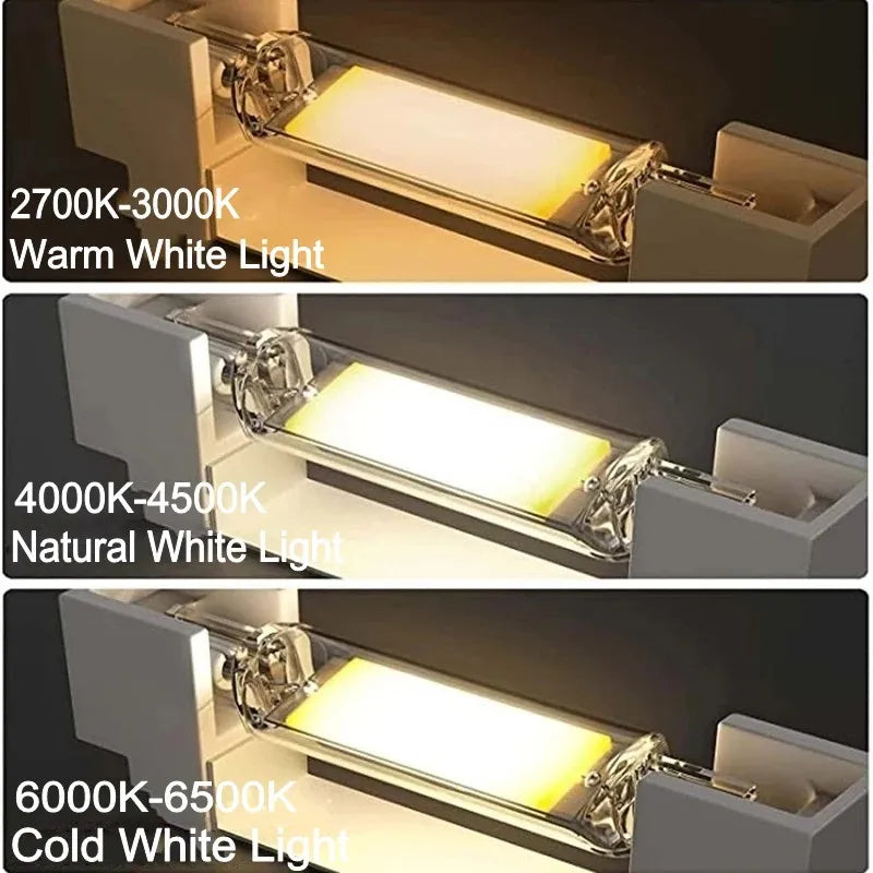 R7S LED Glass Tube COB Bulb — High-Power 78mm & 118mm Corn Lamp, Halogen Light Replacement AC 110V-240V