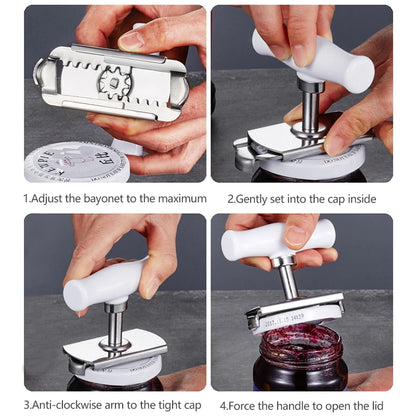 Stainless Steel Multi-Function Lid and Jar Opener for Effortless Kitchen Magic