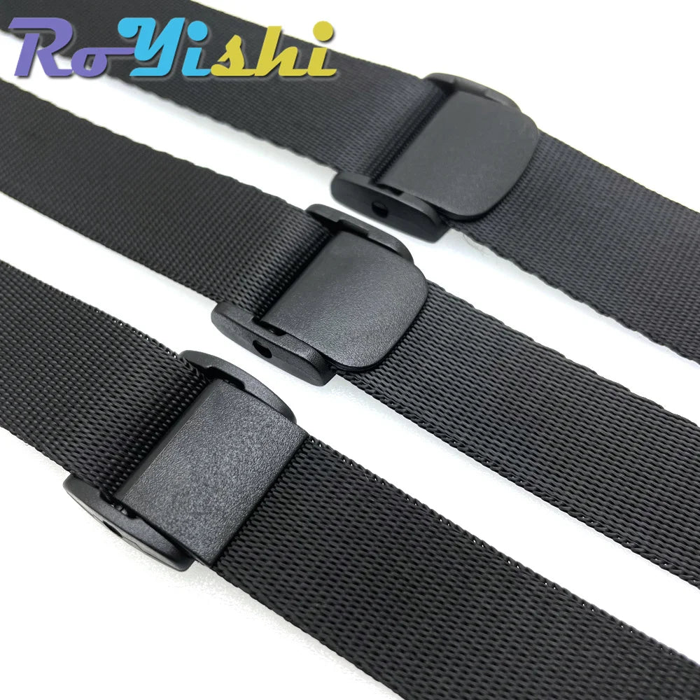 5Pcs Plastic Cam Buckle Set – Adjustable Black Toggle Clips for Backpack Straps & Webbing (5/8”–2” Sizes)