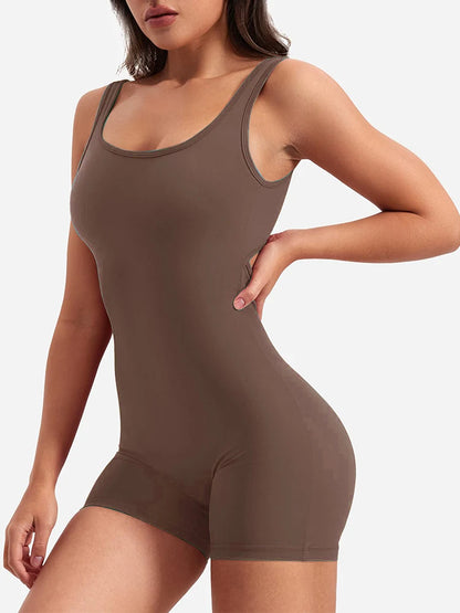 Summer Shoulder Straps One-piece Shorts: Slim Hip Lifting High Waisted Sports Yoga Wear - New and Sexy