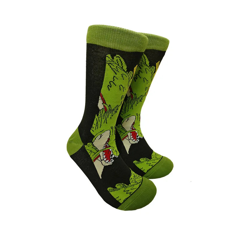 Men’s Anime Dragon Ball Socks - Harajuku Hip Hop Cosplay Fashion Funny Crew Socks