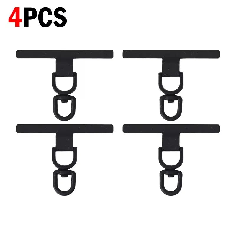 Upgraded 360° Rotatable Metal Phone Tether Tab Clip – Stainless Steel Cellphone Lanyard Patch Safety Connector (1–4 Pcs)