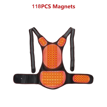 Tourmaline Magnetic Heated Vest — Self-Heating Thermal Clothing, Lumbar Waist Brace, Posture Corrector & Pain Relief Corset