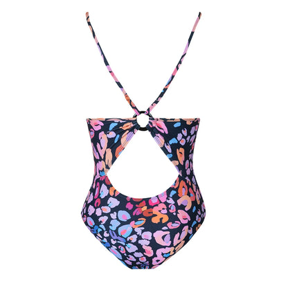CUPSHE Leopard Print O-Ring One-Piece Swimsuit for Women – Sexy V-Neck Backless Monokini Swimwear 2023 Beach Bathing Suit