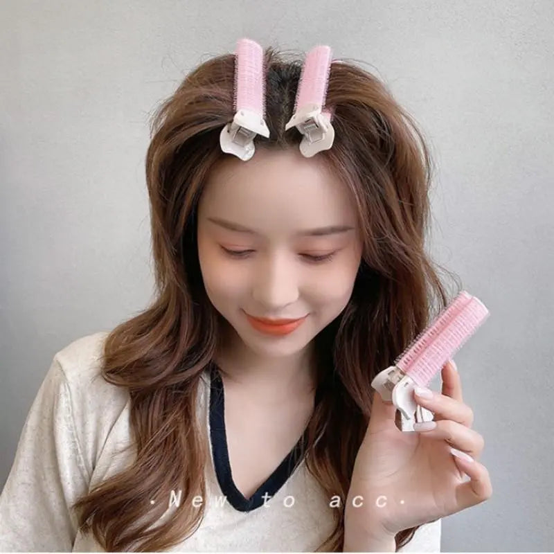 Korean Fluffy Hair Root Clip - Geometric Exquisite Hairpin for Curling Bangs, Fixed Shape Hair Accessories, Perm Iron, 4/2/1PC