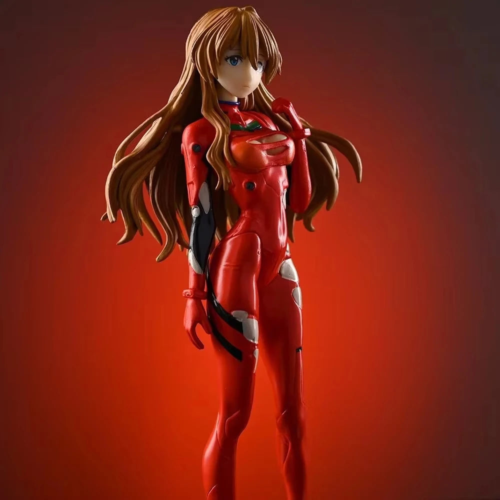 18cm NEON GENESIS EVANGELION Ayanami Rei & Asuka Action Figures – PVC Anime Model Figurines for Collection