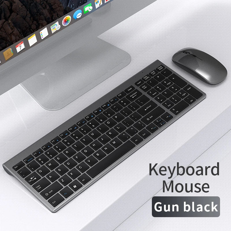 Bluetooth 5.0 & 2.4G Wireless Keyboard and Mouse Combo – Mini Multimedia Set for Laptop, PC, TV, iPad, MacBook, Android