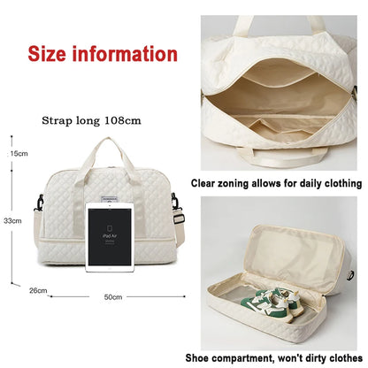 Short Trip Travel Bag – Large Capacity Waterproof Handbag with Dry & Wet Separation for Men & Women
