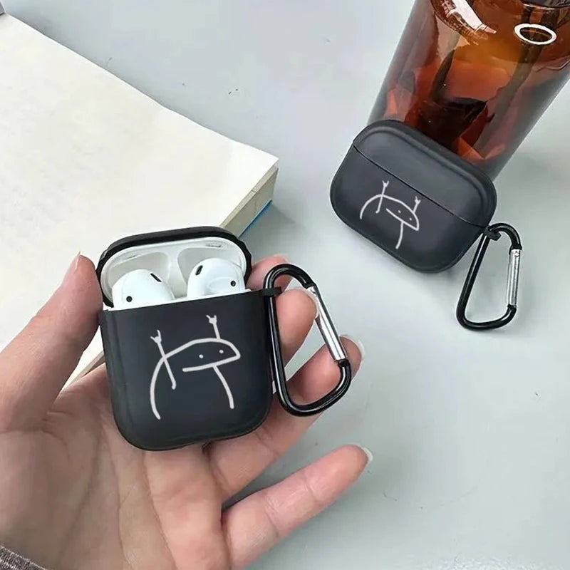 Stylish Black & Clear AirPods Case – Protective Cover for AirPods 2, 3, 4, Pro & Pro 2 | Gift for Boyfriend