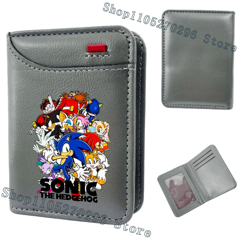 Sonic & Shadow Cartoon Wallet – Anime Multi-Card Vertical Holder, Portable Slim Card Pack, 2026 New Fashion Gift Wallet