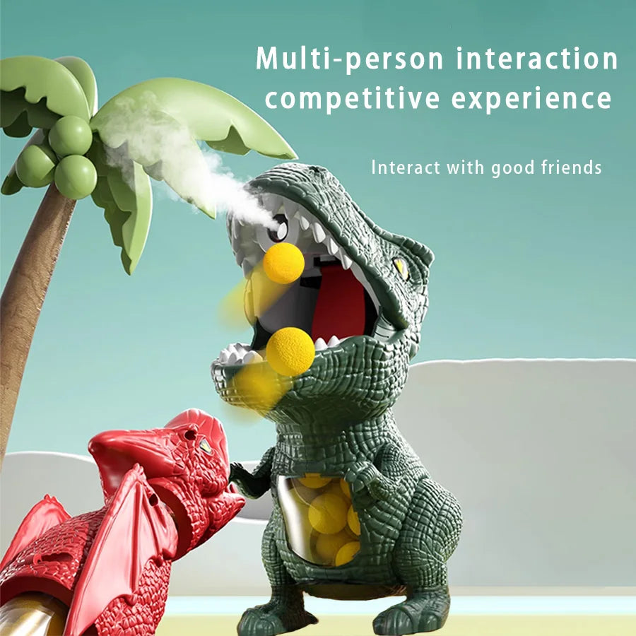 Dinosaur Shooting Game - Tyrannosaurus Rex Soft Bullet Gun, Parent-Child Interactive Puzzle Toy for Children