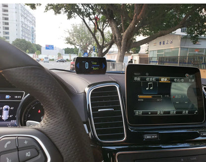 P12 Car OBD2 Head-Up Display — Dual System HUD, Smart Digital Meter for Speed, Fuel, Fault Codes & Driving Data