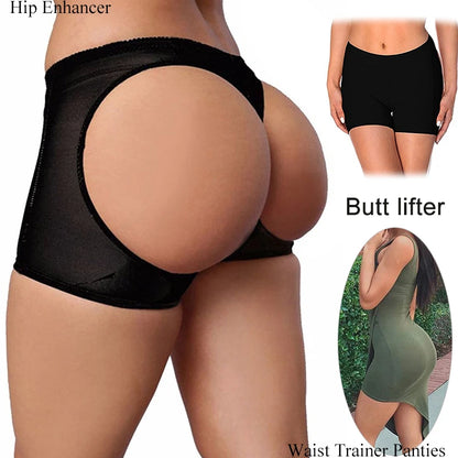 Butt Lifter Shaper Panties - Sexy Push-Up Briefs for Women, Body Shaper Shorts with Open Hip Design for Enhanced Booty
