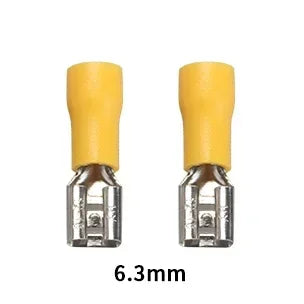 100/50/10PCS Insulated Female Crimp Wire Terminals – 2.8mm 4.8mm 6.3mm Spade Electrical Connectors (Red, Blue, Yellow)