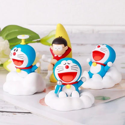 Doraemon Night Tour Starry Sky Anime Figure – Kawaii Cartoon Model Toy Car Ornament & Desktop Decor, Birthday Gift Collectible Doll