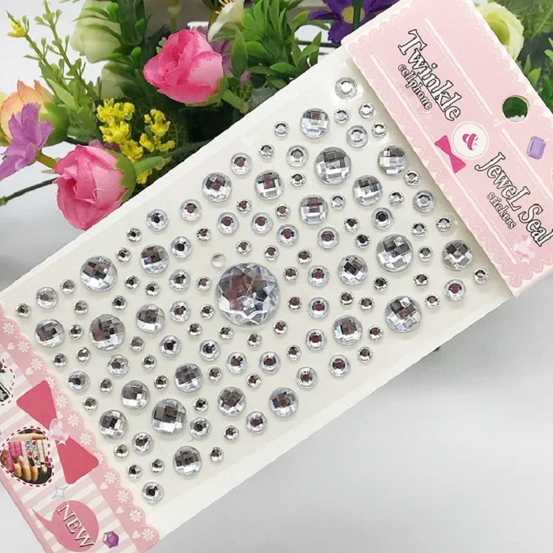 Glitter Face Rhinestone Stickers - Kids Eye & Face Diamond Jewels for Festival Makeup, Parties & Creative Looks