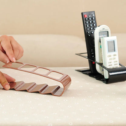 4-Compartment Remote Control Organizer - Multi-Purpose Plastic Desktop Storage Holder