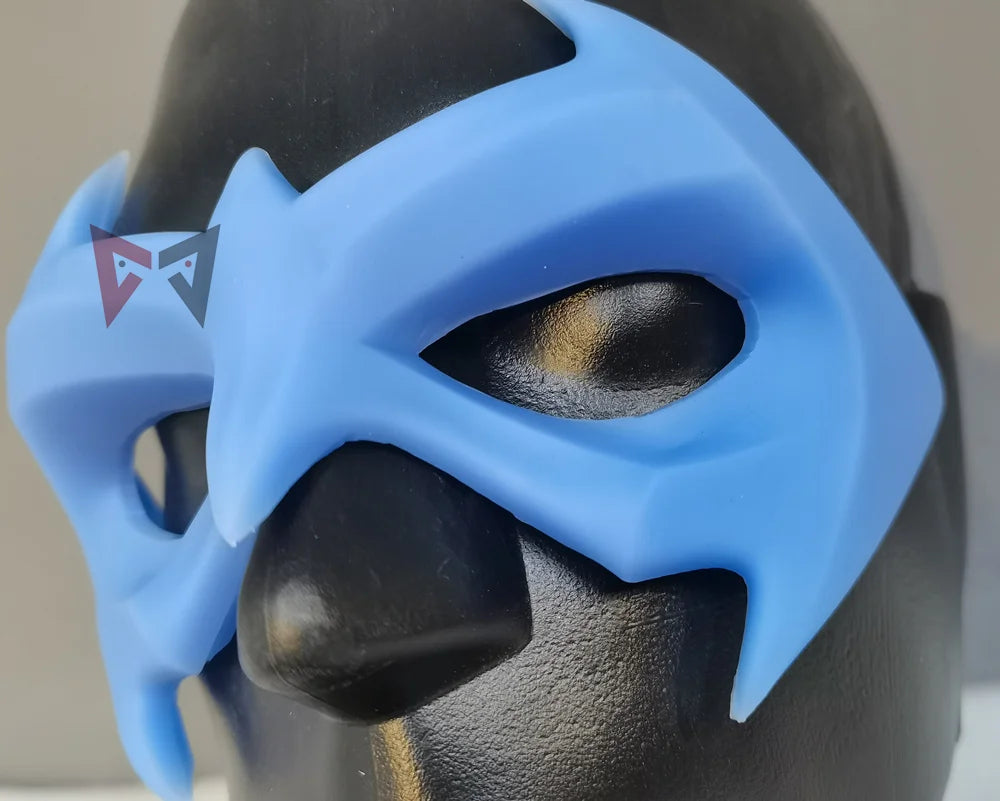 Handmade Nightwing Cosplay Eye Patch Mask – Blue Halloween & Christmas Party Accessory