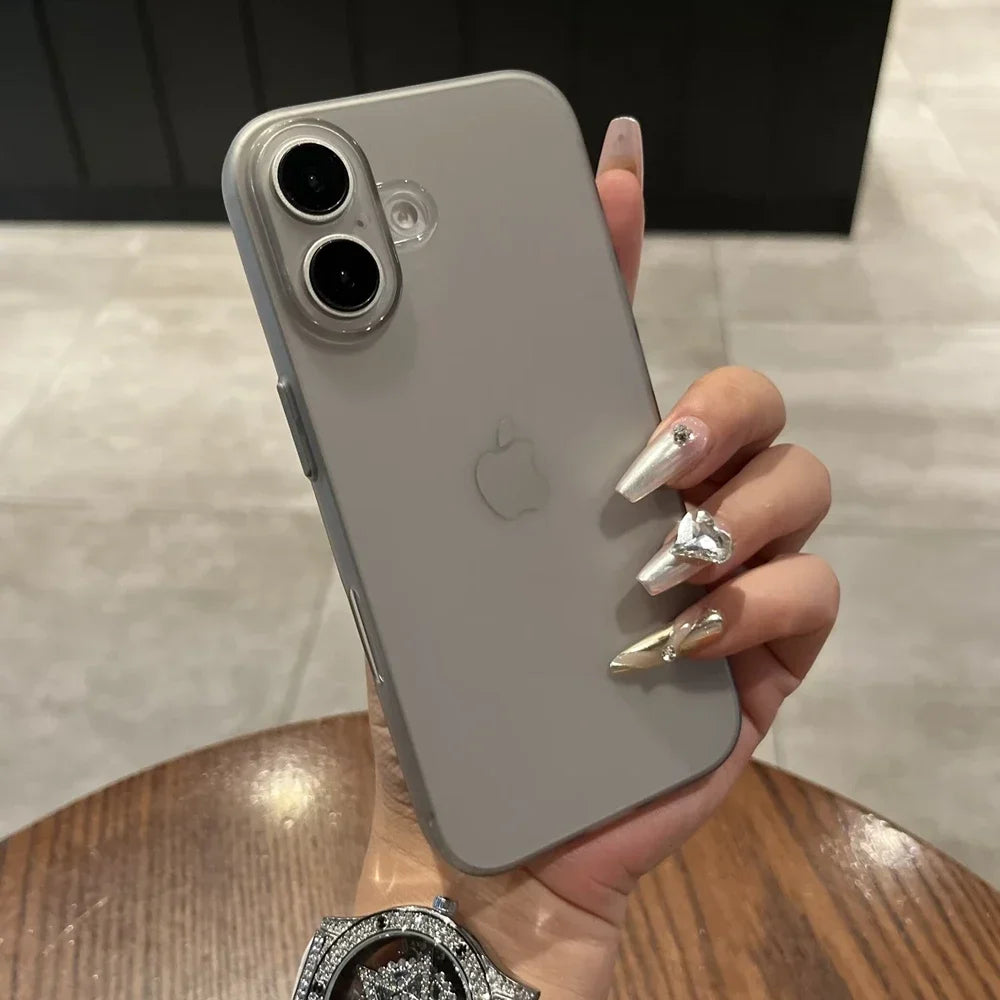 Ultra-Thin PP iPhone Case - Slim Matte Clear Shockproof Cover for iPhone 11–18, Plus & Pro Max Models