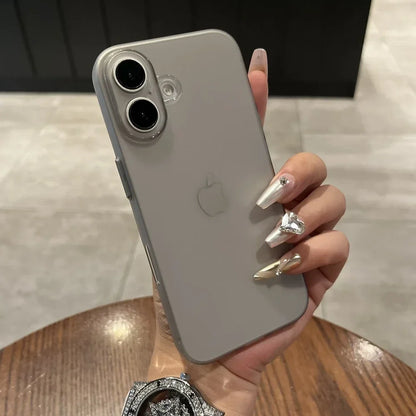 Ultra-Thin PP iPhone Case - Slim Matte Clear Shockproof Cover for iPhone 11–18, Plus & Pro Max Models