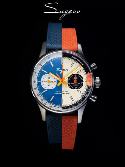 Sugess ST19 Pilot Chronograph Watch – Mechanical Racing 1963 Limited Edition, Sapphire Crystal, Military Style