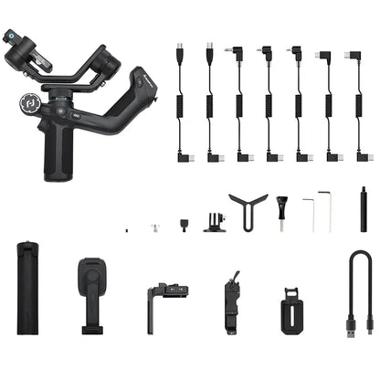 FeiyuTech SCORP Mini 2 Kit - 3-Axis Handheld Gimbal for Mirrorless Camera, Action Cam, Smartphone with AI Tracker, 1.2kg Load Capacity