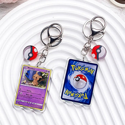 Pokemon Acrylic Keychain Charms - Pikachu Bulbasaur Jigglypuff Bag Pendant Backpack Accessories Gift