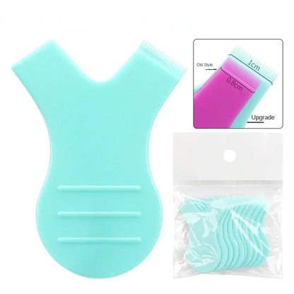 10pcs Reusable Eyelash Brushes – Y Shape Comb for Lash Lifting, Curling & Extension Perm Tools