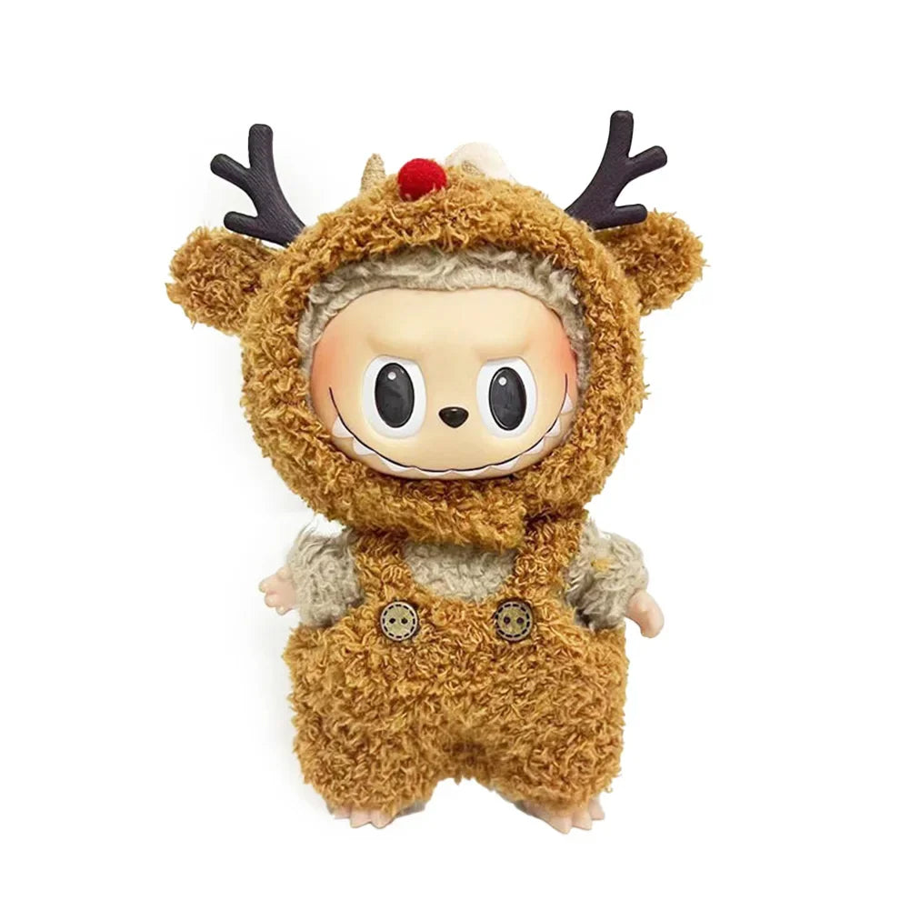 Cute Knitted Clothes Keychain – Outfit for 17cm Labubu/Macaron Doll, Kids & Girl Gifts