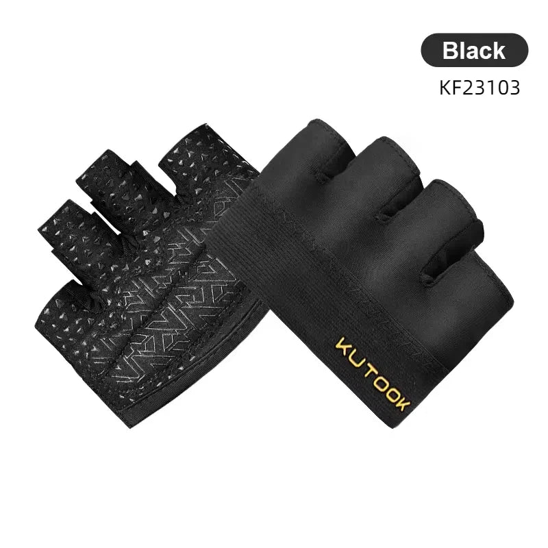 KUTOOK Four-Finger Fitness Gloves – Breathable, Anti-Slip & Shock-Absorbing for Men & Women