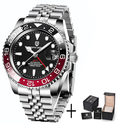 PAGANI DESIGN V3 GMT Men’s Luxury 40mm Automatic Mechanical Watch – Sapphire Crystal Stainless Steel Waterproof