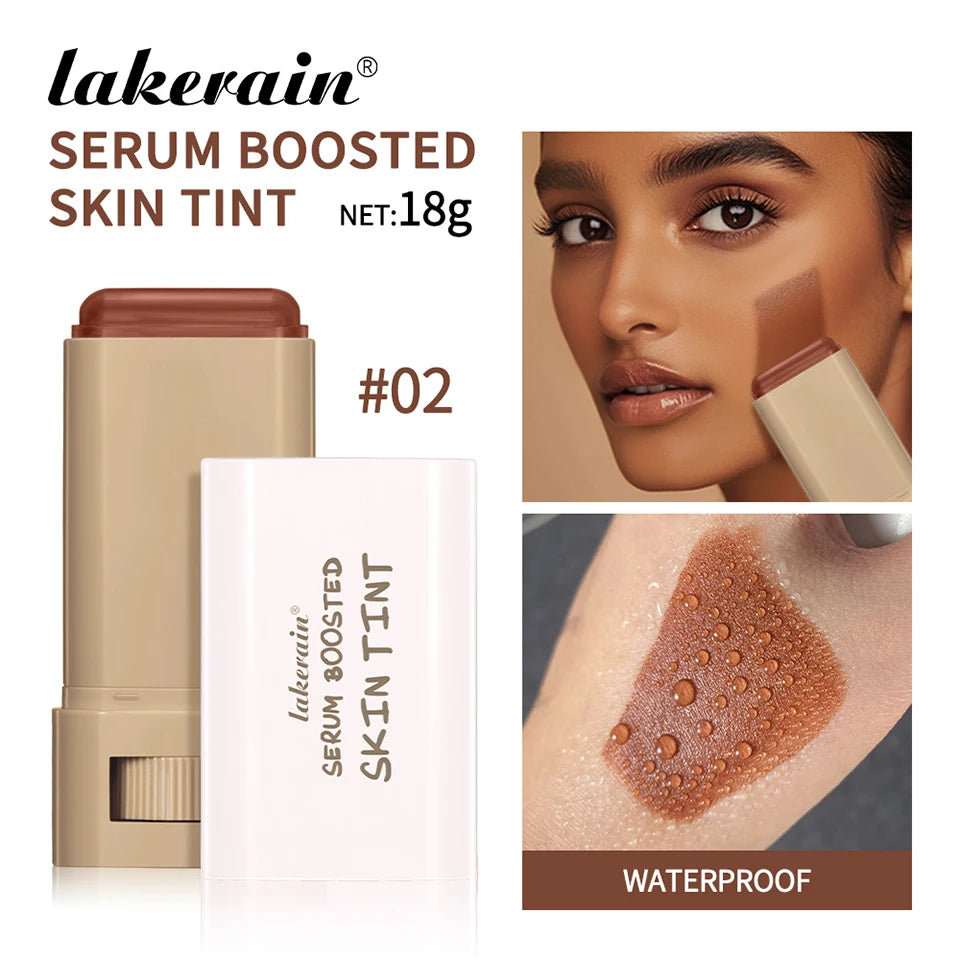 Waterproof Skin Tint Stick – Nourishing Tinted Foundation & Contour Balm for Face Makeup