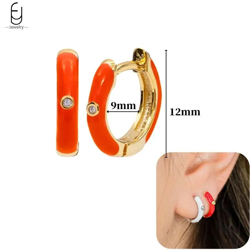 925 Sterling Silver Earrings for Women – Cute Starfish & Shrimp Pendant, Red Chili & Star Enamel Gold Fashion Jewelry
