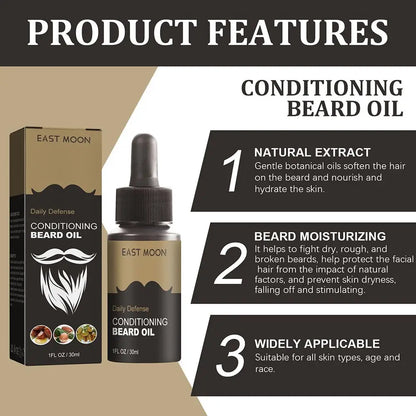 30ml Beard Growth Oil Serum for Men – Nourishing Beard Care Oil to Soften, Strengthen, Style & Promote Healthy Beard Growth