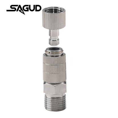 SAGUD Airbrush Quick Disconnect Kit – 1/8" Quick Release Fitting Adapter with 4 Extra Connectors for Hose & Airbrush Parts