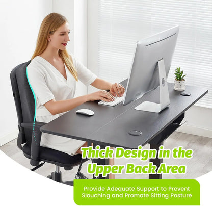 Breathable Lumbar Support Pillow for Office Chair – Comfortable Back Support Cushion for Recliner & Ergonomic Backrest Use