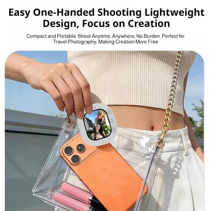 Mini Wireless Selfie Monitor - Magnetic Phone Back Camera Screen for Vlog & Live Video Recording