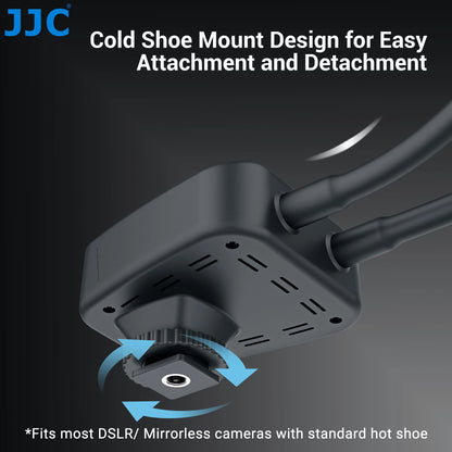 JJC LED Macro Arm Light - Adjustable 10-Level Brightness Photography Lighting for Canon Nikon Sony Olympus Fujifilm DSLR Cameras