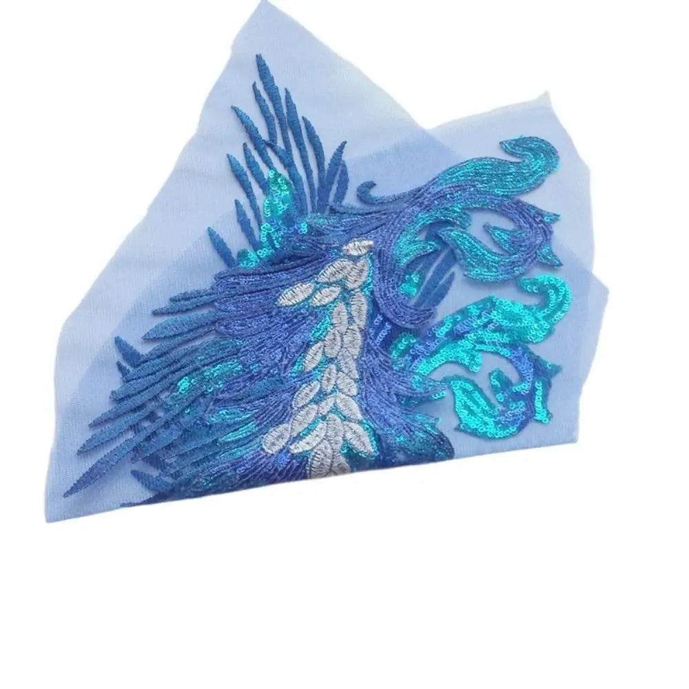 Phoenix Feather Sequin Embroidery Patch - DIY Clothing & Dress Applique Décor