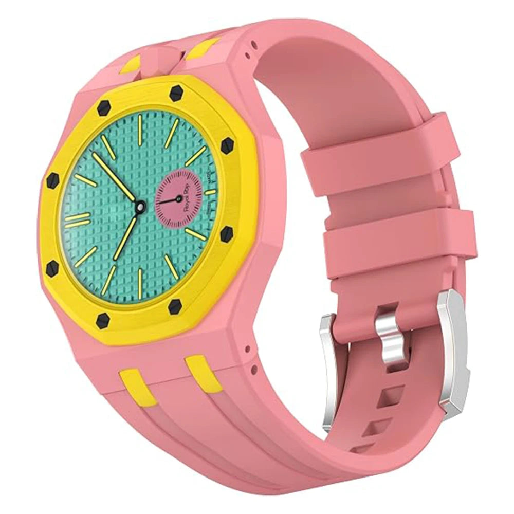 PC Watch Case & Silicone Strap - Wristwatch Modification Accessories for Swatch & AP Royal Oak Style Watches