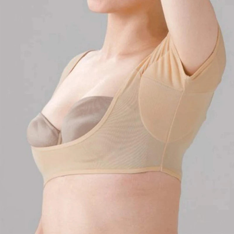 T-shirt Shape Sweat Pads - Washable Armpit Sweat Guards Shield Deodorant for Women Girls - Reusable Underarm Perfume Absorbent