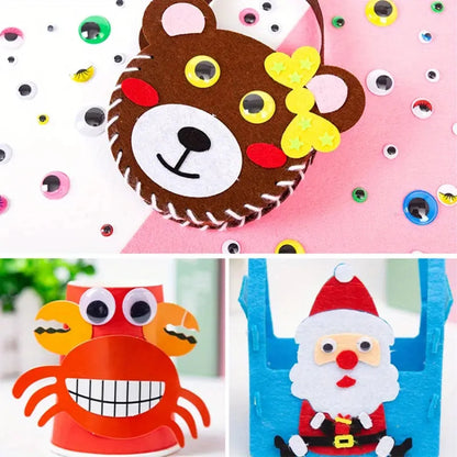 Self-Adhesive Googly Wiggle Eyes - 100/200/550PCS DIY Craft Scrapbooking Doll Toy Accessories