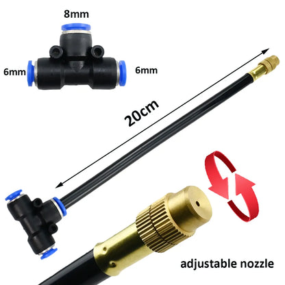 DIY Universal Spray Kit - Flexible Bending Design for Greenhouse, Garden, Patio Misting and Plant Watering Irrigation System