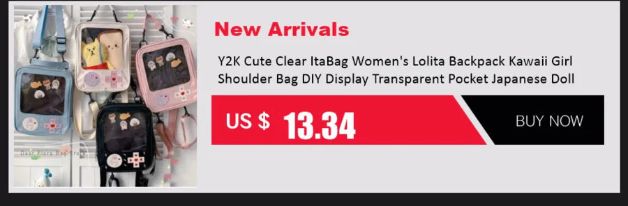 Y2K Korean Kawaii Cat Ita Bag — Cute PU Transparent Shoulder & Crossbody Bag for Girls, Harajuku Style Backpack