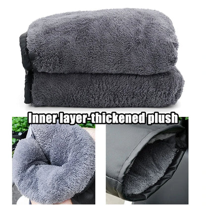 Motorcycle Handlebar Muffs - Waterproof Winter Mitts & Warmer Gloves for Bikes, Hand Covers & Warmers