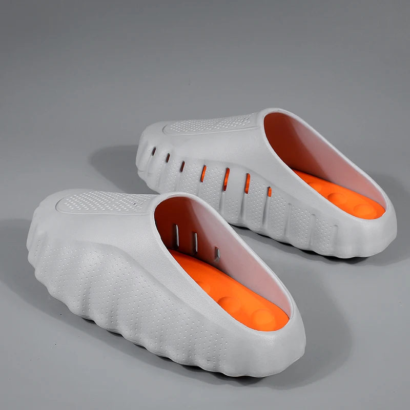 Men’s Summer Slide Sandals - Lightweight Thick Sole Non-Slip Beach & Bathroom Slippers