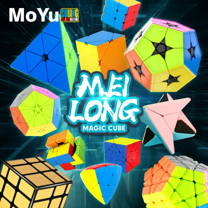 Picube Moyu Meilong Shape-Shifting Magic Cube – Four Leaf Clover, Double Skewb & Polaris Puzzle Toy for Brain Training & Education